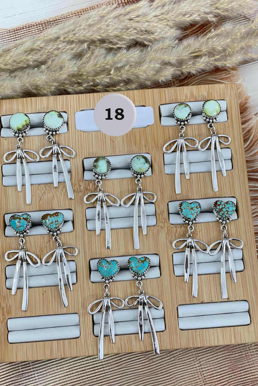 Multi Stone Bow Earrings-Stud Earrings-Krush Kandy, Women's Online Fashion Boutique Located in Phoenix, Arizona (Scottsdale Area)