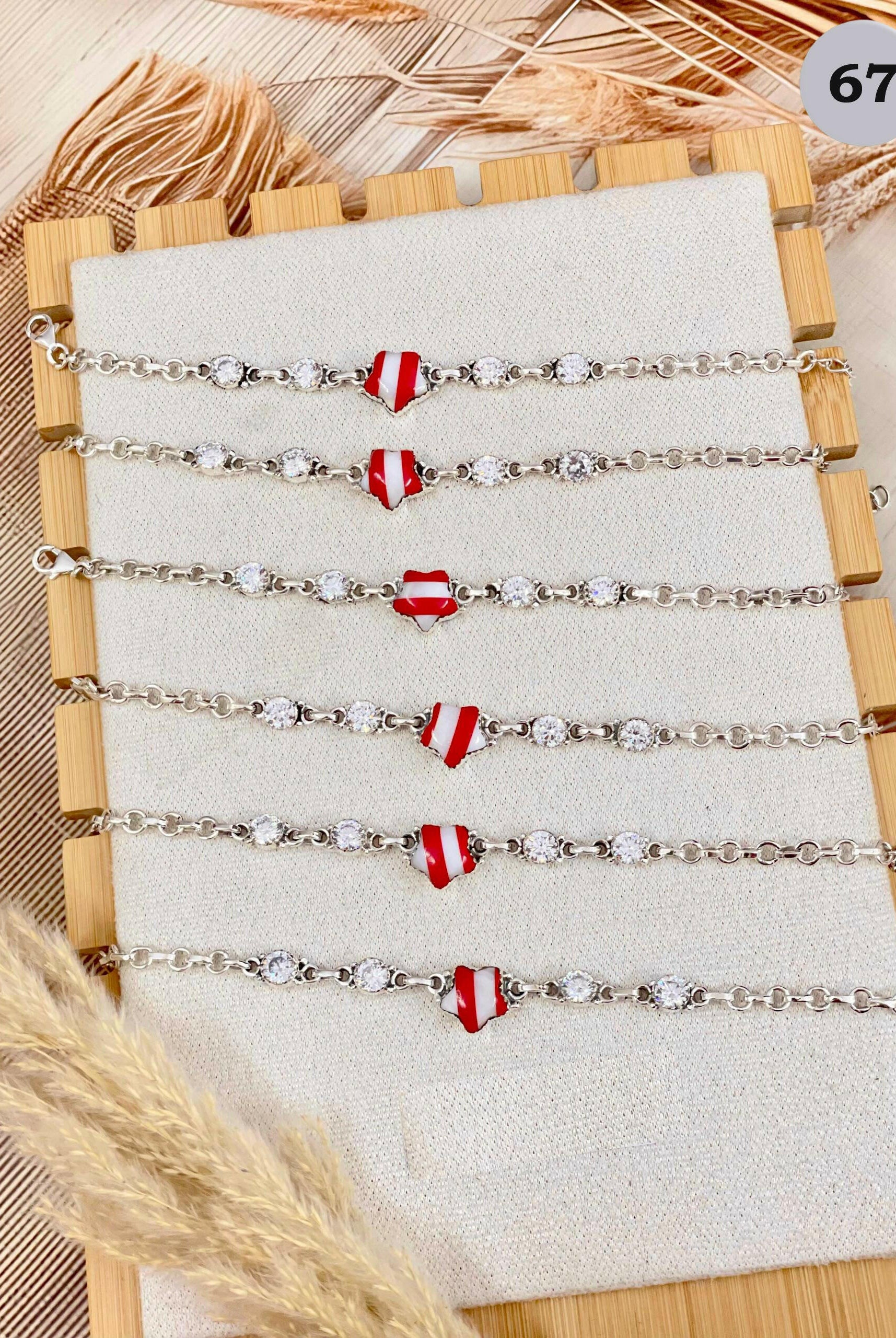 Winter's Embrace Stone Stripe Bracelet-Bracelets-Krush Kandy, Women's Online Fashion Boutique Located in Phoenix, Arizona (Scottsdale Area)