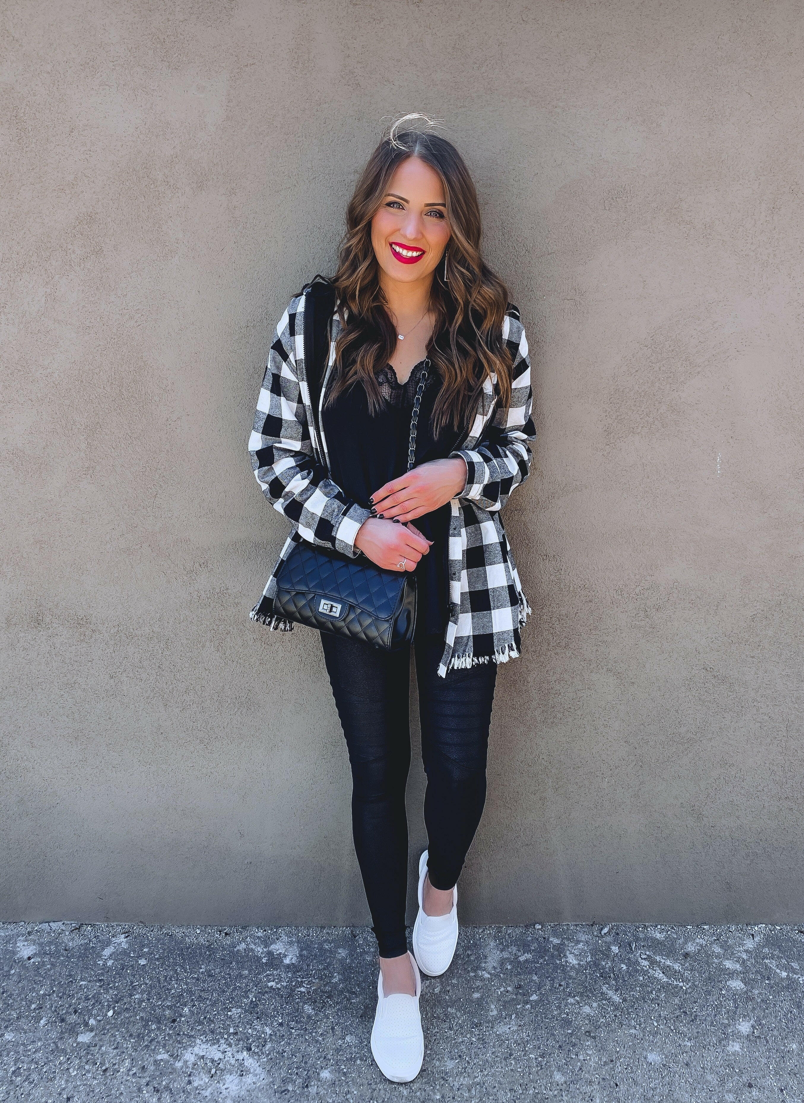Risen See You Soon Fray Hooded Flannel-Jackets-Krush Kandy, Women's Online Fashion Boutique Located in Phoenix, Arizona (Scottsdale Area)