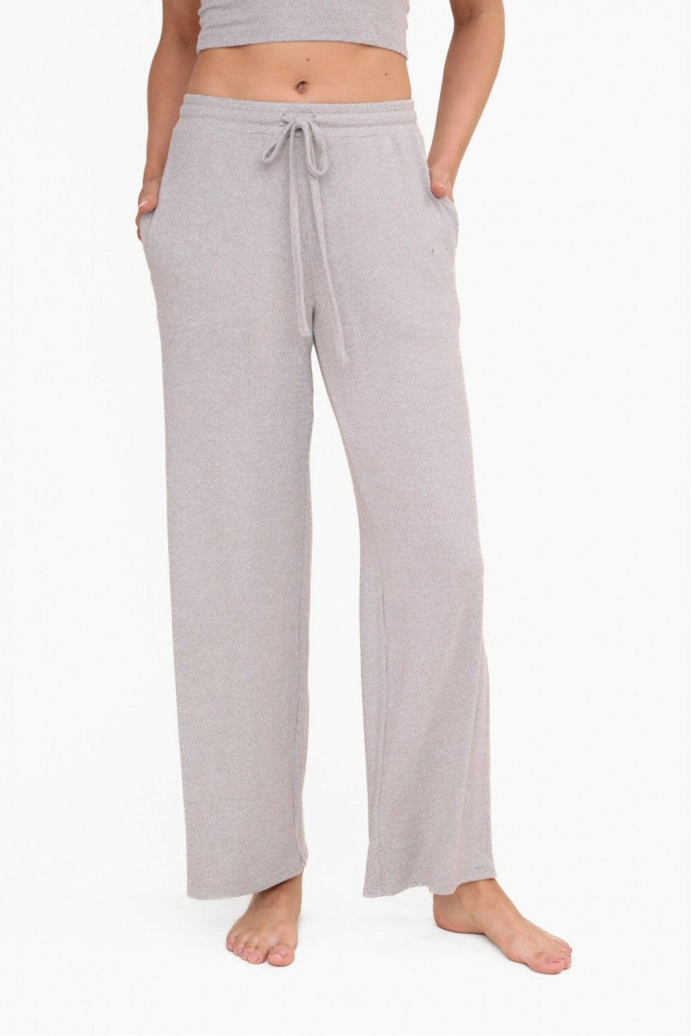 Brushed Wide Leg Lounge Pants-Joggers-Krush Kandy, Women's Online Fashion Boutique Located in Phoenix, Arizona (Scottsdale Area)