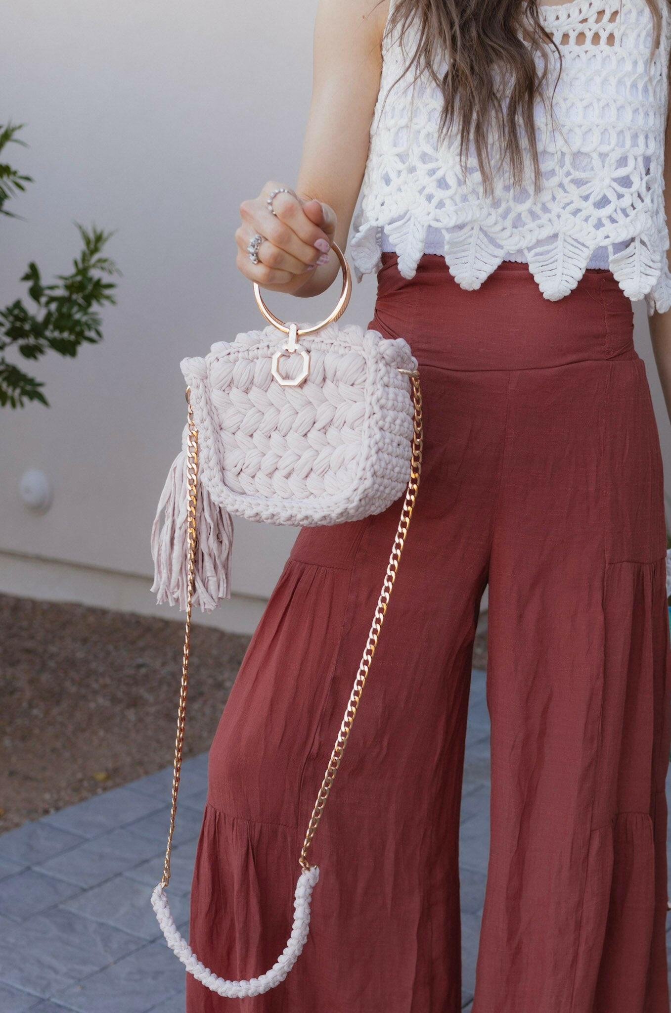 Knotty & Nice Handmade Crochet Evening Clutch Bag-handbags-Krush Kandy, Women's Online Fashion Boutique Located in Phoenix, Arizona (Scottsdale Area)