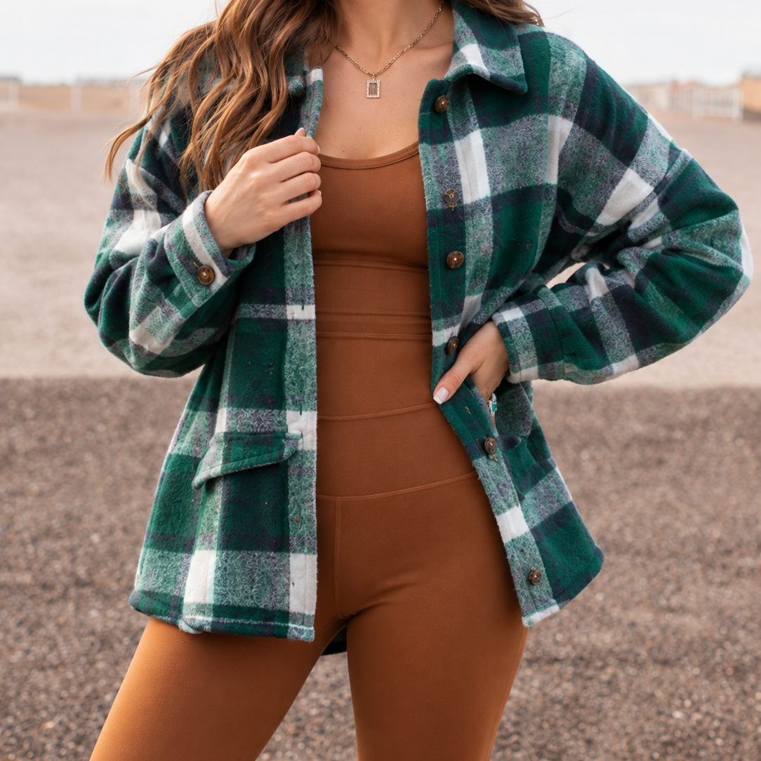 Kristyn's Fall Plaid Shacket | S-2X, 3 Colors