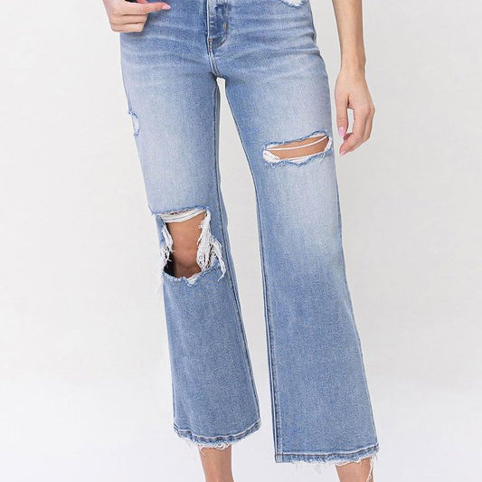 Vervet High Rise Distressed Dad Jeans-Jeans-Krush Kandy, Women's Online Fashion Boutique Located in Phoenix, Arizona (Scottsdale Area)