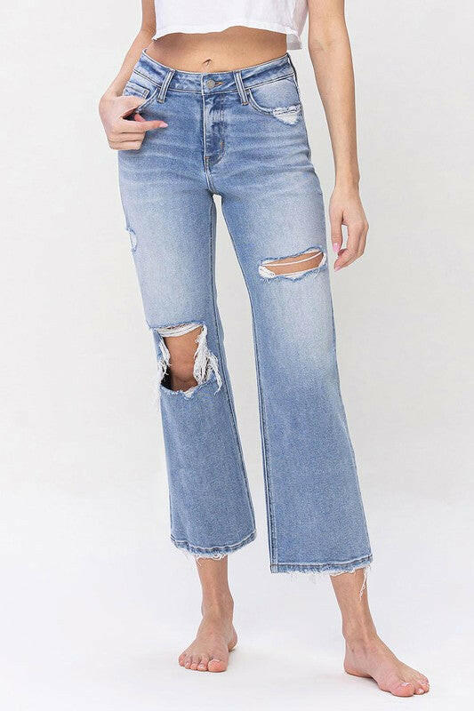 Vervet High Rise Distressed Dad Jeans-Jeans-Krush Kandy, Women's Online Fashion Boutique Located in Phoenix, Arizona (Scottsdale Area)