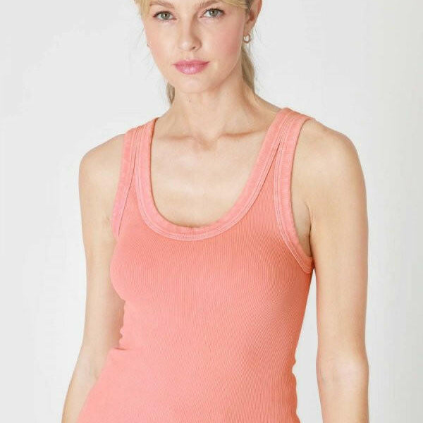 NIKI BIKKI Sway With Me Vintage Ribbed Tank-Tanks-Krush Kandy, Women's Online Fashion Boutique Located in Phoenix, Arizona (Scottsdale Area)