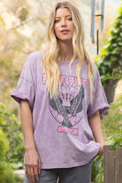 Free Bird Mineral Washed Tee | PREORDER NOW OPEN-Graphic Tees-Krush Kandy, Women's Online Fashion Boutique Located in Phoenix, Arizona (Scottsdale Area)