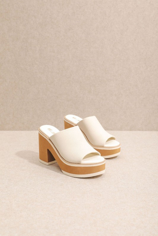 Jemma Color Block Platform Sandal, Ivory-Sandals-Krush Kandy, Women's Online Fashion Boutique Located in Phoenix, Arizona (Scottsdale Area)