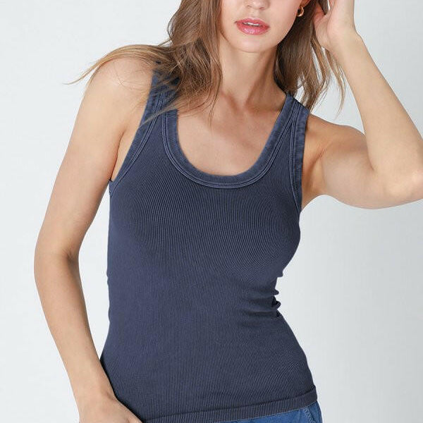 NIKI BIKKI Sway With Me Vintage Ribbed Tank-Tanks-Krush Kandy, Women's Online Fashion Boutique Located in Phoenix, Arizona (Scottsdale Area)