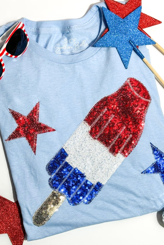 PREORDER Popsicle Rocket Pop USA Patriotic 4th of July Tee-Graphic Tees-Krush Kandy, Women's Online Fashion Boutique Located in Phoenix, Arizona (Scottsdale Area)