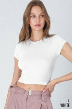 Ribbed Baby Tee-Short Sleeve Tops-Krush Kandy, Women's Online Fashion Boutique Located in Phoenix, Arizona (Scottsdale Area)