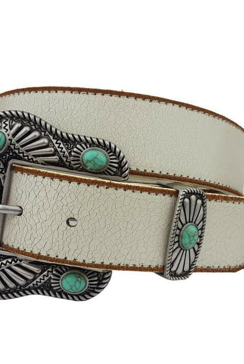 Vintage Leather Belt with Western Buckle .-Belts-Krush Kandy, Women's Online Fashion Boutique Located in Phoenix, Arizona (Scottsdale Area)