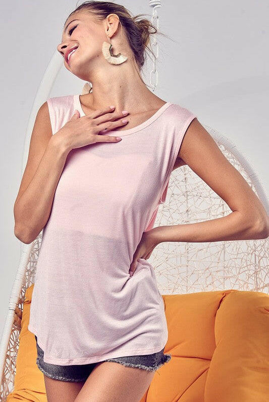 Bibi Well That's A Cute Tank Top With Back Ribbon | S-XL multiple Colors-Tanks-Krush Kandy, Women's Online Fashion Boutique Located in Phoenix, Arizona (Scottsdale Area)