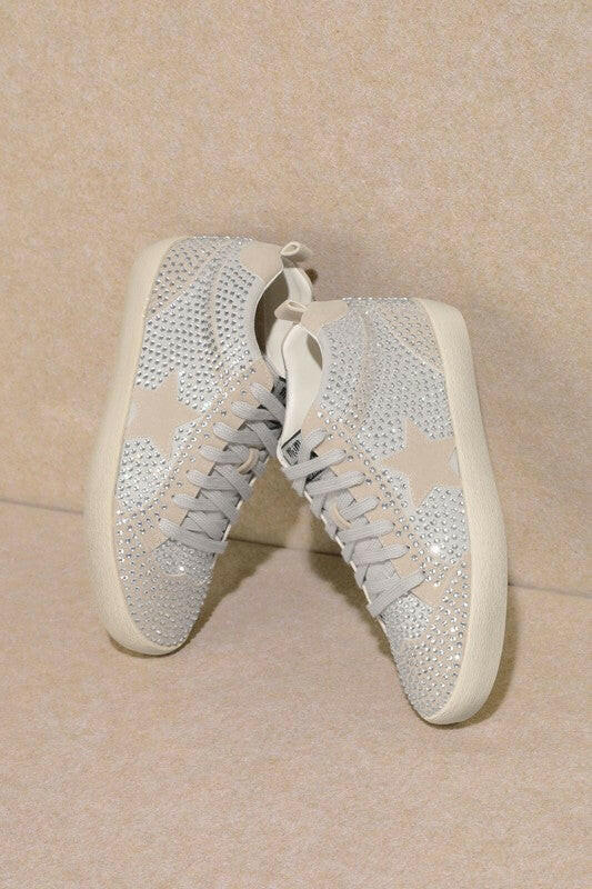 Miko Rhinestone Star Sneakers-Sneakers-Krush Kandy, Women's Online Fashion Boutique Located in Phoenix, Arizona (Scottsdale Area)
