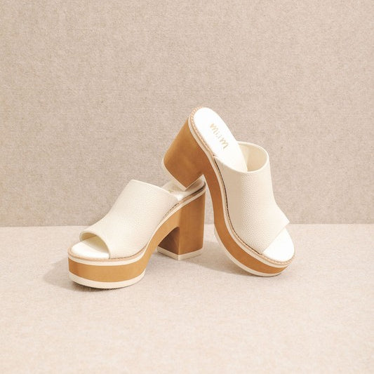 Jemma Color Block Platform Sandal, Ivory-Sandals-Krush Kandy, Women's Online Fashion Boutique Located in Phoenix, Arizona (Scottsdale Area)