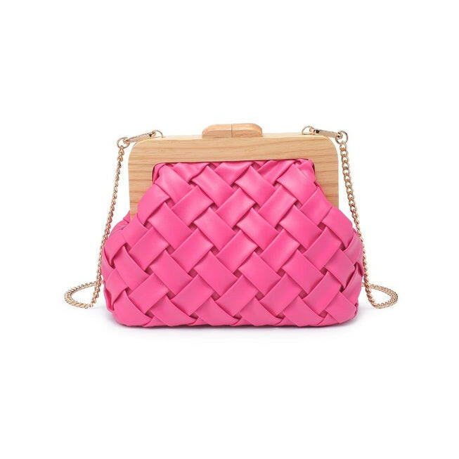 Woven WOODEN Clutch-Purses & Bags-Krush Kandy, Women's Online Fashion Boutique Located in Phoenix, Arizona (Scottsdale Area)
