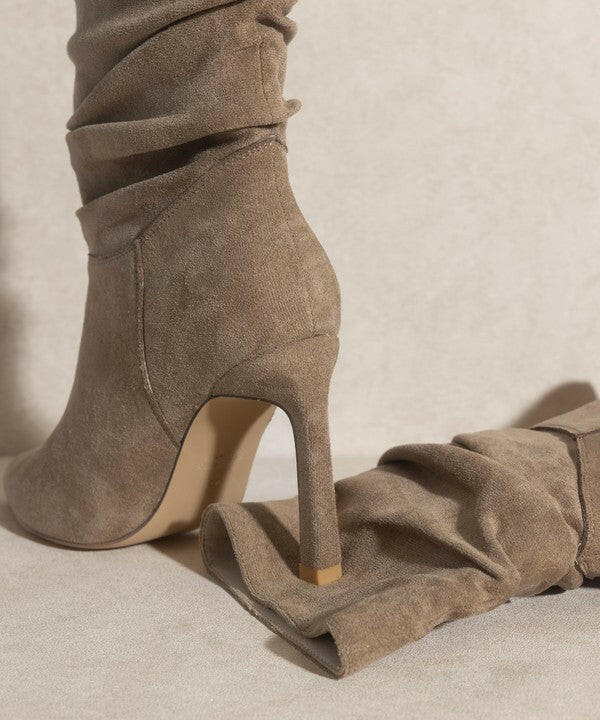 Slim Heel Slouch Boots-Booties-Krush Kandy, Women's Online Fashion Boutique Located in Phoenix, Arizona (Scottsdale Area)