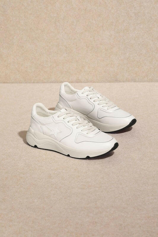 The Rowan Star Sneakers, Whit e-Sneakers-Krush Kandy, Women's Online Fashion Boutique Located in Phoenix, Arizona (Scottsdale Area)