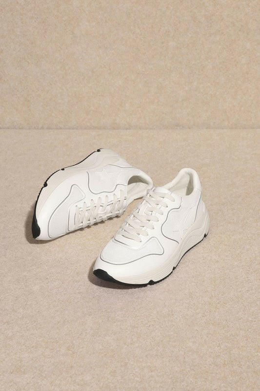 The Rowan Star Sneakers, Whit e-Sneakers-Krush Kandy, Women's Online Fashion Boutique Located in Phoenix, Arizona (Scottsdale Area)