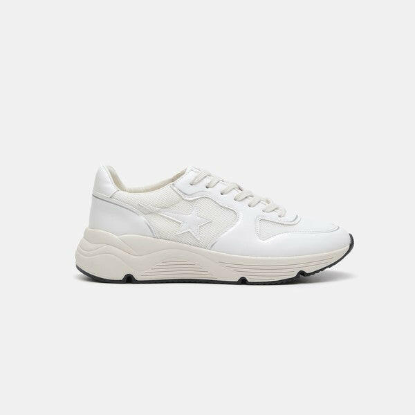 The Rowan Star Sneakers, Whit e-Sneakers-Krush Kandy, Women's Online Fashion Boutique Located in Phoenix, Arizona (Scottsdale Area)