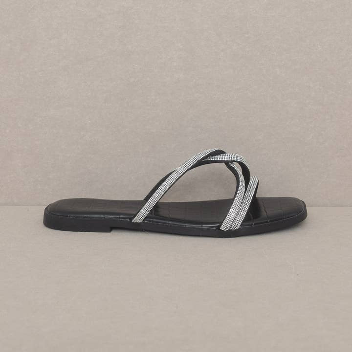 The Bonnie | Strappy Rhinestone Summer Sandal-Sandals-Krush Kandy, Women's Online Fashion Boutique Located in Phoenix, Arizona (Scottsdale Area)