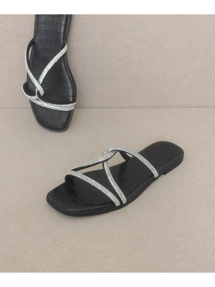 The Bonnie | Strappy Rhinestone Summer Sandal-Sandals-Krush Kandy, Women's Online Fashion Boutique Located in Phoenix, Arizona (Scottsdale Area)