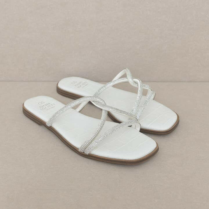 The Bonnie | Strappy Rhinestone Summer Sandal-Sandals-Krush Kandy, Women's Online Fashion Boutique Located in Phoenix, Arizona (Scottsdale Area)