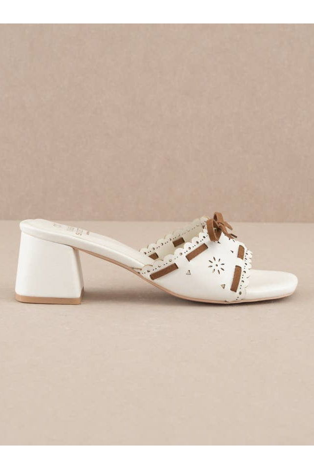 The Breda White | Sweet Low Heel Sandal-Sandals-Krush Kandy, Women's Online Fashion Boutique Located in Phoenix, Arizona (Scottsdale Area)