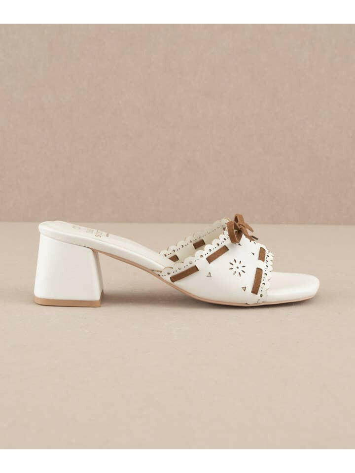 The Breda White | Sweet Low Heel Sandal-Sandals-Krush Kandy, Women's Online Fashion Boutique Located in Phoenix, Arizona (Scottsdale Area)