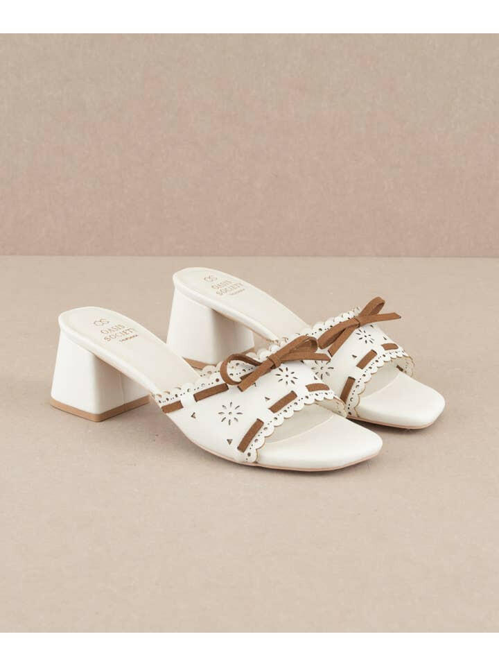 The Breda White | Sweet Low Heel Sandal-Sandals-Krush Kandy, Women's Online Fashion Boutique Located in Phoenix, Arizona (Scottsdale Area)