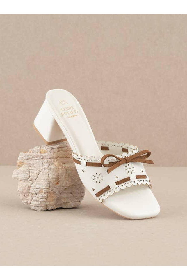 The Breda White | Sweet Low Heel Sandal-Sandals-Krush Kandy, Women's Online Fashion Boutique Located in Phoenix, Arizona (Scottsdale Area)