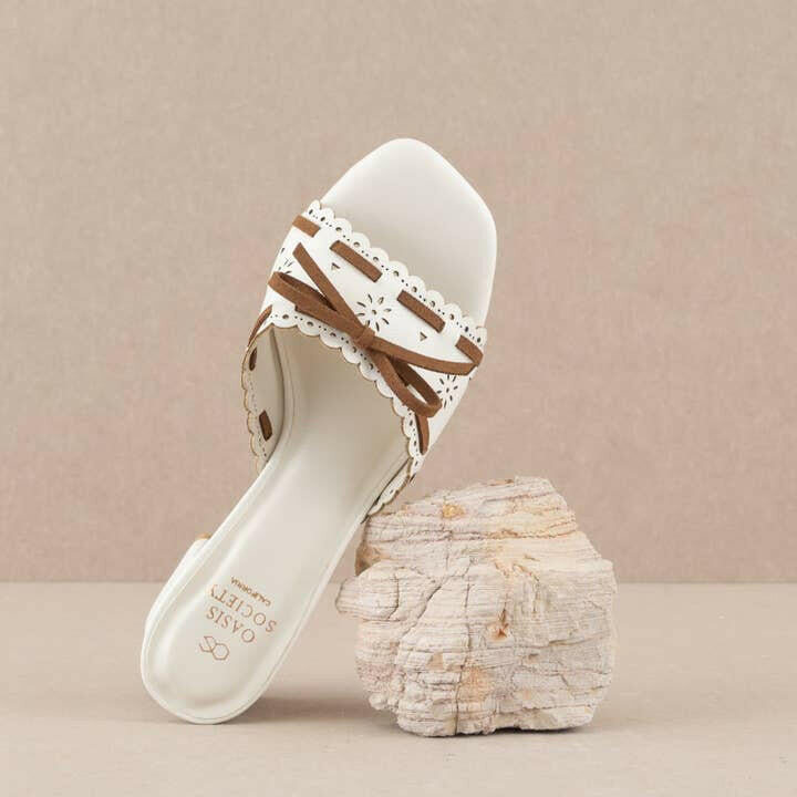 The Breda White | Sweet Low Heel Sandal-Sandals-Krush Kandy, Women's Online Fashion Boutique Located in Phoenix, Arizona (Scottsdale Area)