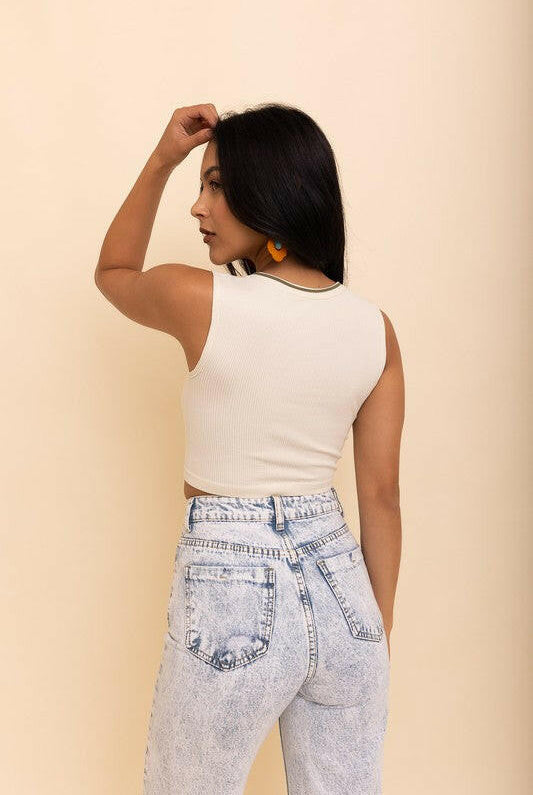 Ribbed Henley Brami-Bralettes-Krush Kandy, Women's Online Fashion Boutique Located in Phoenix, Arizona (Scottsdale Area)