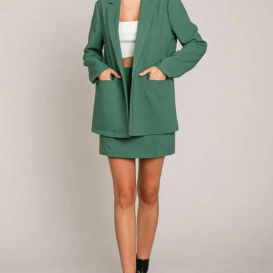 Twill Oversized Blazer-Blazers-Krush Kandy, Women's Online Fashion Boutique Located in Phoenix, Arizona (Scottsdale Area)