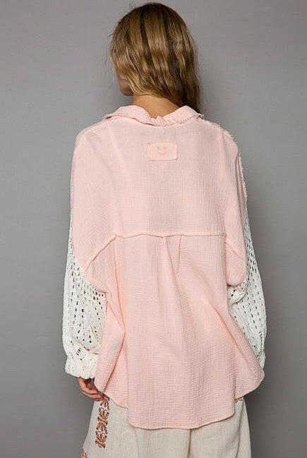 POL Take a Picture Button Down-Long Sleeve Tops-Krush Kandy, Women's Online Fashion Boutique Located in Phoenix, Arizona (Scottsdale Area)
