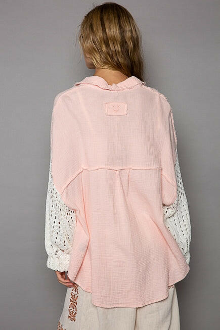 POL Take a Picture Button Down-Long Sleeve Tops-Krush Kandy, Women's Online Fashion Boutique Located in Phoenix, Arizona (Scottsdale Area)