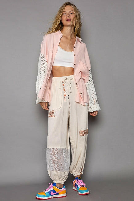 POL Take a Picture Button Down-Long Sleeve Tops-Krush Kandy, Women's Online Fashion Boutique Located in Phoenix, Arizona (Scottsdale Area)