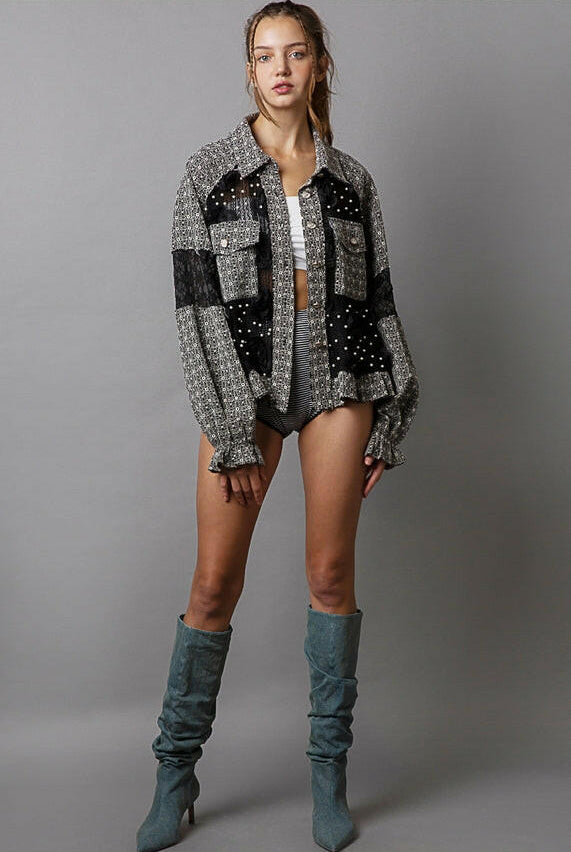 Daring to Be Balloon Sleeved Jacket-Jackets-Krush Kandy, Women's Online Fashion Boutique Located in Phoenix, Arizona (Scottsdale Area)