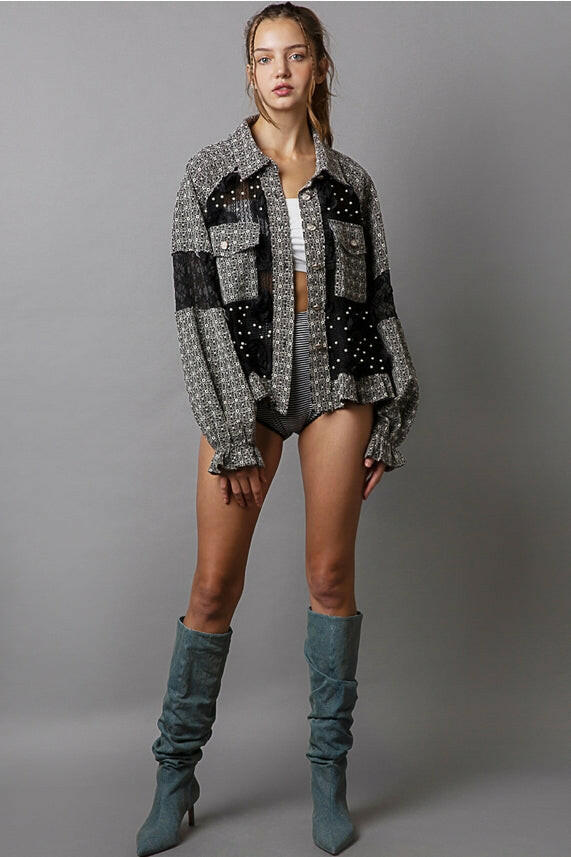 Daring to Be Balloon Sleeved Jacket-Jackets-Krush Kandy, Women's Online Fashion Boutique Located in Phoenix, Arizona (Scottsdale Area)