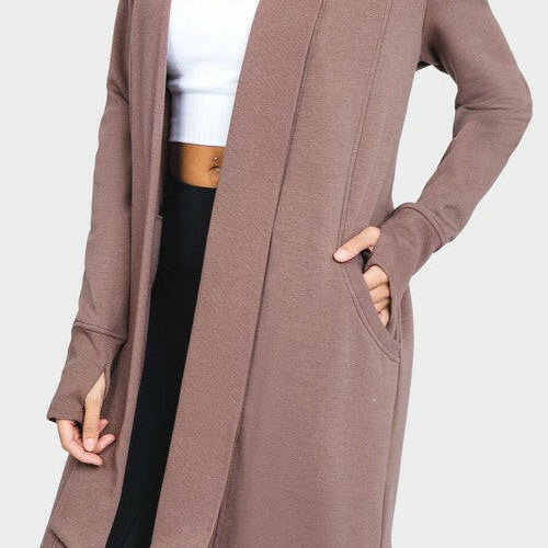 Butter Long Sleeve Open Cardigan-Cardigans-Krush Kandy, Women's Online Fashion Boutique Located in Phoenix, Arizona (Scottsdale Area)