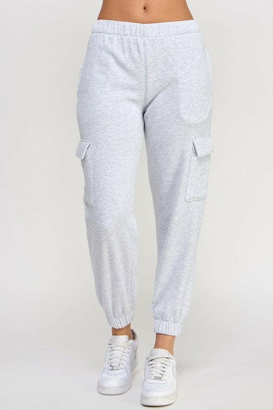 Fleece Cargo Joggers-Joggers-Krush Kandy, Women's Online Fashion Boutique Located in Phoenix, Arizona (Scottsdale Area)