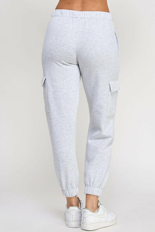Fleece Cargo Joggers-Joggers-Krush Kandy, Women's Online Fashion Boutique Located in Phoenix, Arizona (Scottsdale Area)