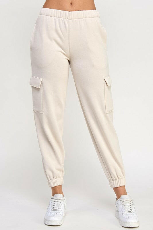 Fleece Cargo Joggers-Joggers-Krush Kandy, Women's Online Fashion Boutique Located in Phoenix, Arizona (Scottsdale Area)