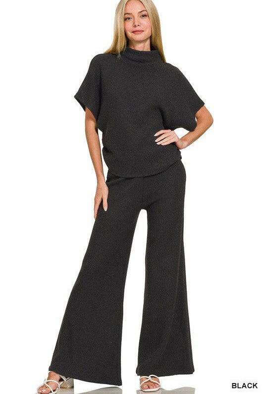 Mock Neck Shirred Sweater-Sweaters-Krush Kandy, Women's Online Fashion Boutique Located in Phoenix, Arizona (Scottsdale Area)