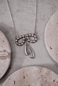 Adelaide's Bow Necklace-Chain Necklaces-Krush Kandy, Women's Online Fashion Boutique Located in Phoenix, Arizona (Scottsdale Area)