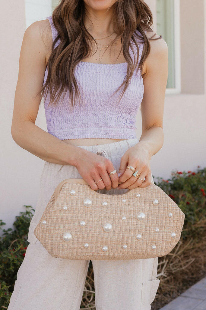 Shirred Square Neck Crop Top-Tanks-Krush Kandy, Women's Online Fashion Boutique Located in Phoenix, Arizona (Scottsdale Area)