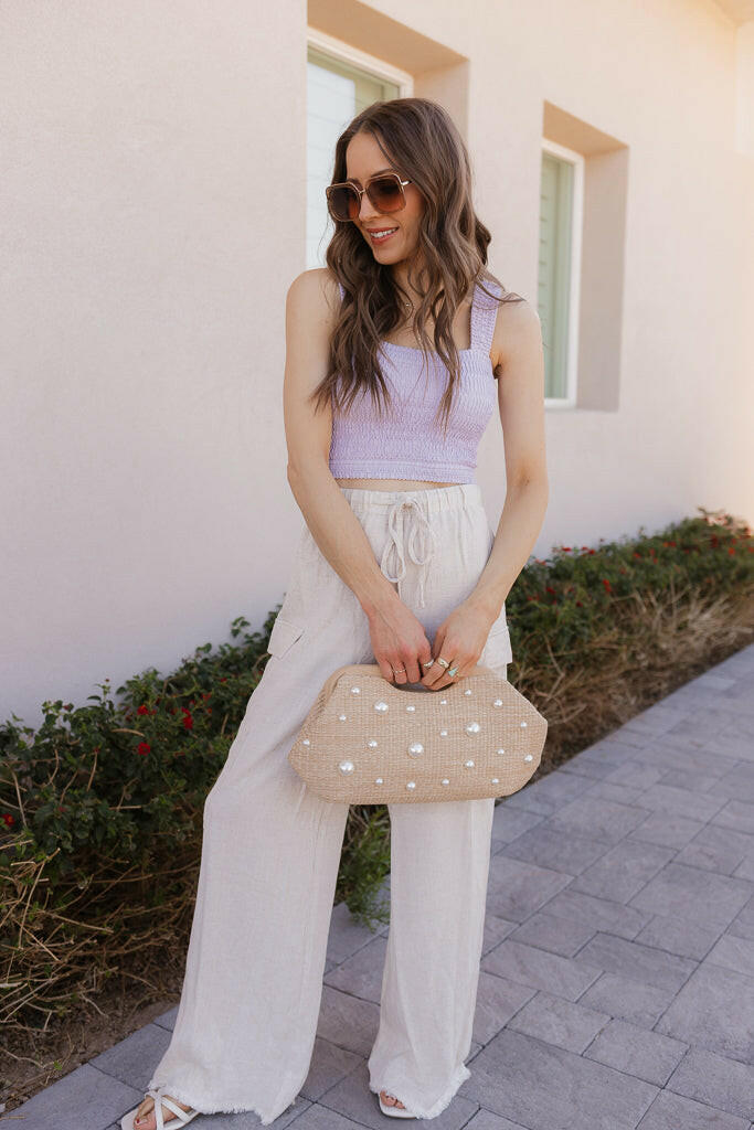 Shirred Square Neck Crop Top-Tanks-Krush Kandy, Women's Online Fashion Boutique Located in Phoenix, Arizona (Scottsdale Area)