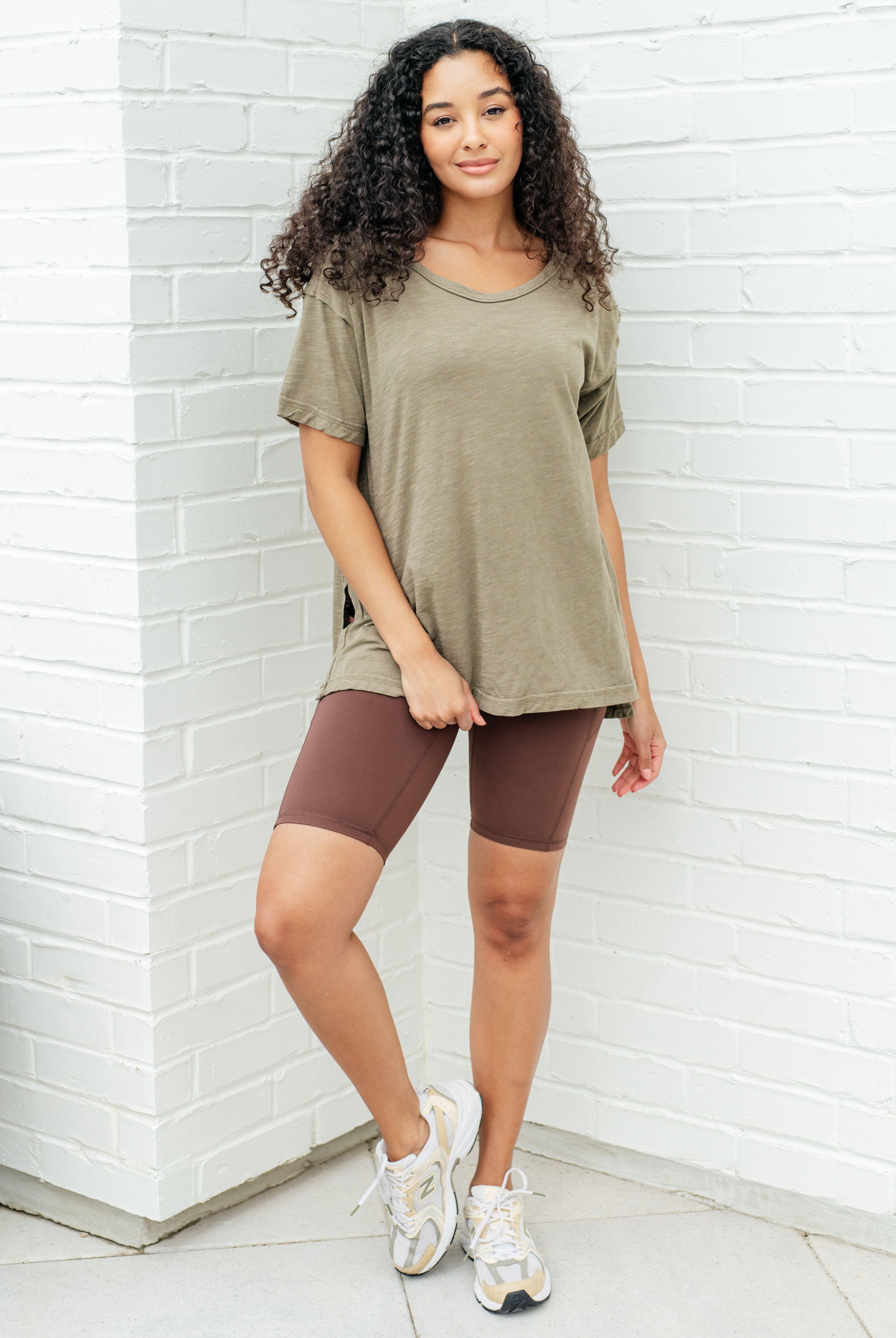 Let Me Live Relaxed Tee in Army-Short Sleeve Tops-Krush Kandy, Women's Online Fashion Boutique Located in Phoenix, Arizona (Scottsdale Area)