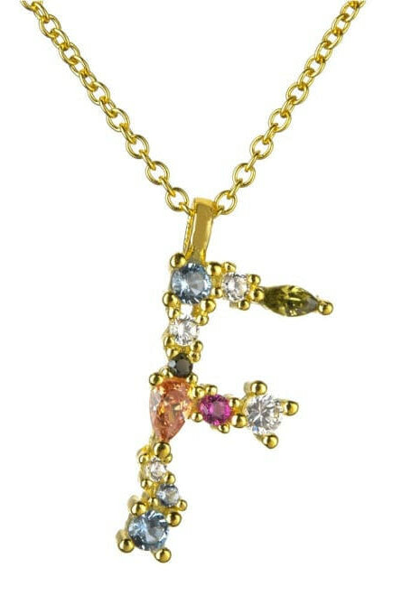 Dainty Initial Cubic Zirconia Necklace-Necklaces-Krush Kandy, Women's Online Fashion Boutique Located in Phoenix, Arizona (Scottsdale Area)