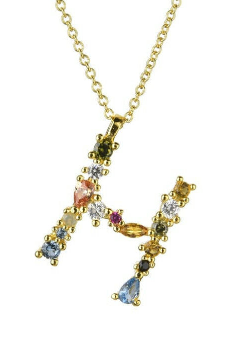 Dainty Initial Cubic Zirconia Necklace-Necklaces-Krush Kandy, Women's Online Fashion Boutique Located in Phoenix, Arizona (Scottsdale Area)