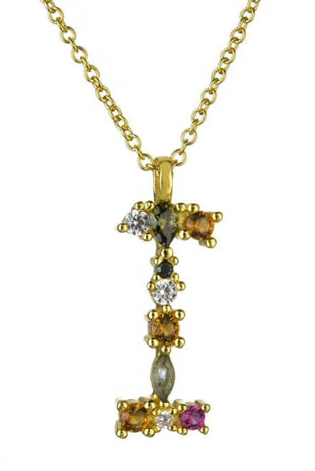Dainty Initial Cubic Zirconia Necklace-Necklaces-Krush Kandy, Women's Online Fashion Boutique Located in Phoenix, Arizona (Scottsdale Area)